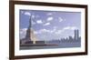 Stand Tall for Freedom-Statue Lib and Wtc-Steve Vidler-Framed Art Print