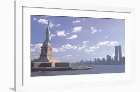 Stand Tall for Freedom-Statue Lib and Wtc-Steve Vidler-Framed Art Print
