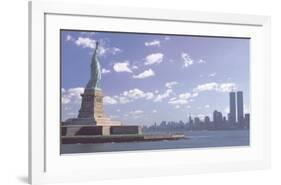 Stand Tall for Freedom-Statue Lib and Wtc-Steve Vidler-Framed Art Print