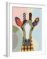 Stand Tall Giraffe-Lanre Adefioye-Framed Premium Giclee Print