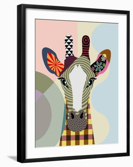 Stand Tall Giraffe-Lanre Adefioye-Framed Premium Giclee Print