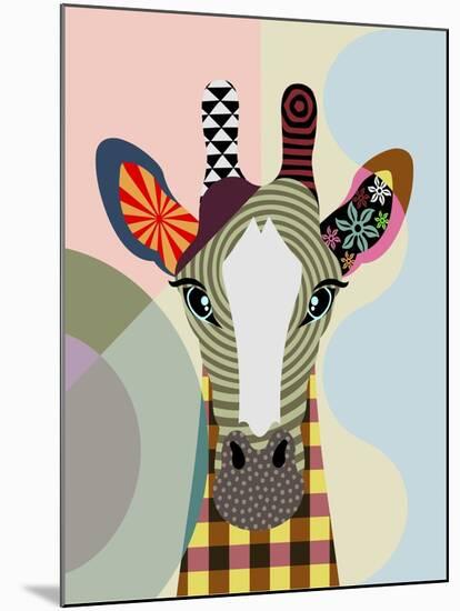 Stand Tall Giraffe-Lanre Adefioye-Mounted Premium Giclee Print