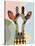 Stand Tall Giraffe-Lanre Adefioye-Stretched Canvas