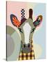 Stand Tall Giraffe-Lanre Adefioye-Stretched Canvas