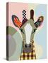 Stand Tall Giraffe-Lanre Adefioye-Stretched Canvas