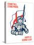 Stand Tall Proud English Happy St George Greeting Card-patrimonio-Stretched Canvas