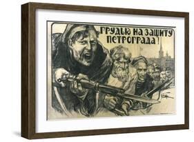 Stand Up for Petrograd!, Poster, 1919-Alexander Apsit-Framed Giclee Print