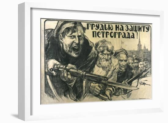 Stand Up for Petrograd!, Poster, 1919-Alexander Apsit-Framed Giclee Print