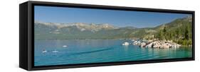 Stand-Up Paddle-Boarders Near Sand Harbor at Lake Tahoe, Nevada, USA-null-Framed Stretched Canvas