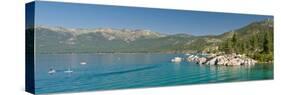 Stand-Up Paddle-Boarders Near Sand Harbor at Lake Tahoe, Nevada, USA-null-Stretched Canvas