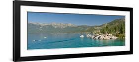 Stand-Up Paddle-Boarders Near Sand Harbor at Lake Tahoe, Nevada, USA-null-Framed Photographic Print