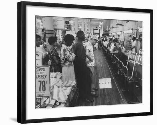 Stand Up Sit in Being Conducted by African American Students-Howard Sochurek-Framed Photographic Print