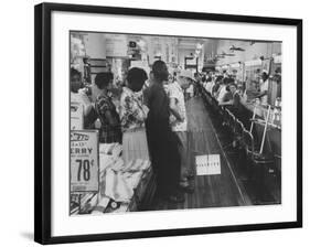 Stand Up Sit in Being Conducted by African American Students-Howard Sochurek-Framed Photographic Print