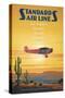 Standard Airlines, El Paso, Texas-Kerne Erickson-Stretched Canvas