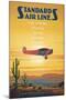 Standard Airlines, El Paso, Texas-Kerne Erickson-Mounted Art Print