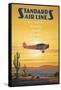 Standard Airlines, El Paso, Texas-Kerne Erickson-Framed Stretched Canvas