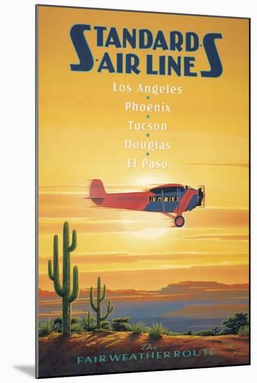 Standard Airlines, El Paso, Texas-Kerne Erickson-Mounted Art Print