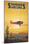 Standard Airlines, El Paso, Texas-Kerne Erickson-Mounted Art Print