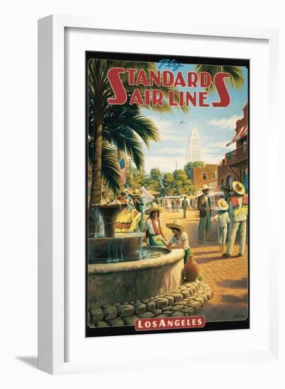 Standard Airlines, Los Angeles, California-Kerne Erickson-Framed Art Print