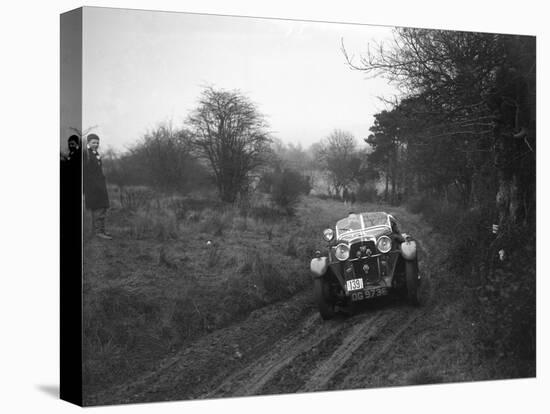 Standard Avon of J Priestly at the Sunbac Colmore Trial, near Winchcombe, Gloucestershire, 1934-Bill Brunell-Stretched Canvas