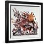 Standard Bearers, Drummers and Trumpeters of a Saracen Army, 13th Century-null-Framed Giclee Print