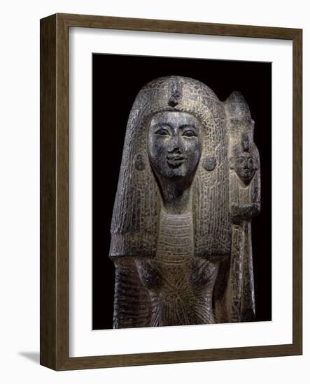 Standard Bearing Statue of Queen Nefertari, New Kingdom, C.1290-1224 Bc-Egyptian 19th Dynasty-Framed Giclee Print