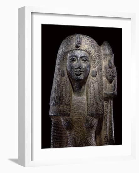 Standard Bearing Statue of Queen Nefertari, New Kingdom, C.1290-1224 Bc-Egyptian 19th Dynasty-Framed Giclee Print