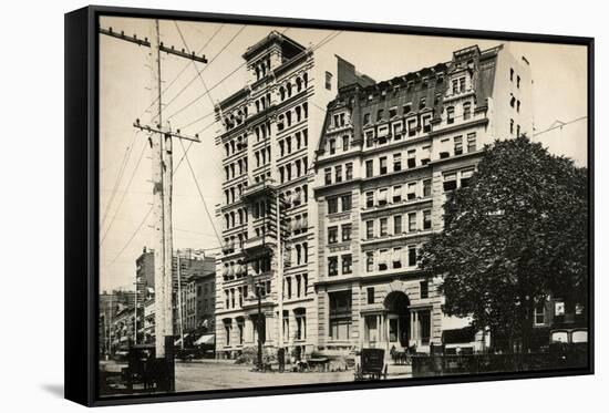 Standard Oil Company Building and the Welles Building on Broadway, New York, 1880s-null-Framed Stretched Canvas