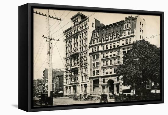 Standard Oil Company Building and the Welles Building on Broadway, New York, 1880s-null-Framed Stretched Canvas