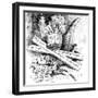 Standard Oil Monopoly Dragon Crushing Democratic Civil Service Reform, Cartoon, 1880s-null-Framed Premium Giclee Print