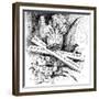 Standard Oil Monopoly Dragon Crushing Democratic Civil Service Reform, Cartoon, 1880s-null-Framed Giclee Print