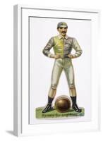 Standing Astride a Football This Man is Ready to Play-null-Framed Art Print