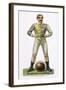 Standing Astride a Football This Man is Ready to Play-null-Framed Art Print