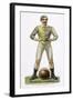 Standing Astride a Football This Man is Ready to Play-null-Framed Art Print