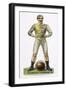 Standing Astride a Football This Man is Ready to Play-null-Framed Art Print