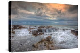 Standing at Thor's Well, Oregon Coast-Vincent James-Stretched Canvas