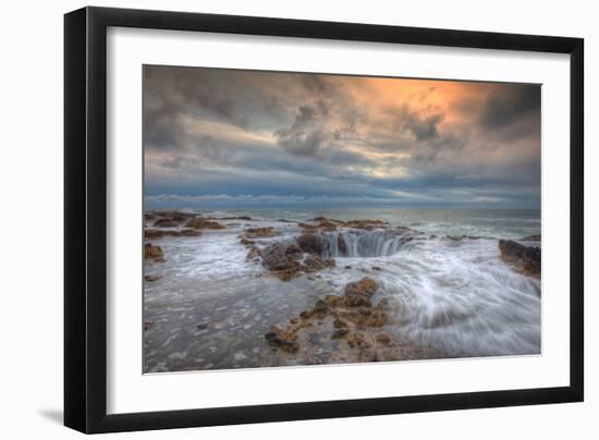 Standing at Thor's Well, Oregon Coast-Vincent James-Framed Photographic Print