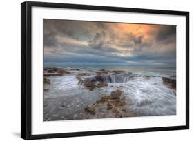 Standing at Thor's Well, Oregon Coast-Vincent James-Framed Photographic Print