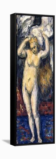 Standing Bather, Drying Her Hair, C.1869-Paul Cézanne-Framed Stretched Canvas