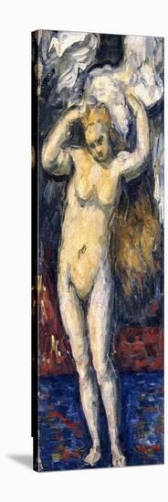Standing Bather, Drying Her Hair, C.1869-Paul Cézanne-Stretched Canvas