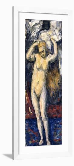 Standing Bather, Drying Her Hair, C.1869-Paul Cézanne-Framed Giclee Print