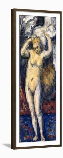 Standing Bather, Drying Her Hair, C.1869-Paul Cézanne-Framed Giclee Print