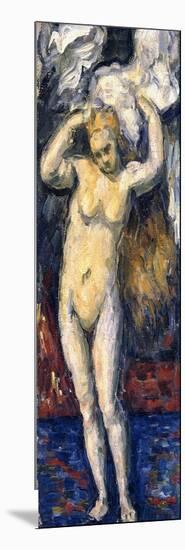 Standing Bather, Drying Her Hair, C.1869-Paul Cézanne-Mounted Giclee Print