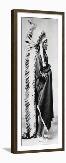 Standing Bear, Chief of the Dakota Sioux, North American Plains Indians, C1885-C1890-null-Framed Premium Giclee Print