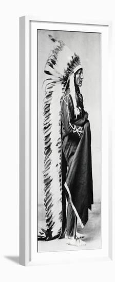 Standing Bear, Chief of the Dakota Sioux, North American Plains Indians, C1885-C1890-null-Framed Premium Giclee Print