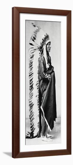 Standing Bear, Chief of the Dakota Sioux, North American Plains Indians, C1885-C1890-null-Framed Premium Giclee Print