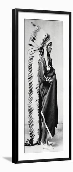 Standing Bear, Chief of the Dakota Sioux, North American Plains Indians, C1885-C1890-null-Framed Giclee Print