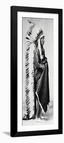 Standing Bear, Chief of the Dakota Sioux, North American Plains Indians, C1885-C1890-null-Framed Giclee Print