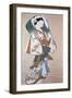 Standing Beauty Arranging Her Hair, C1714-Ando Kaigetsudo-Framed Giclee Print