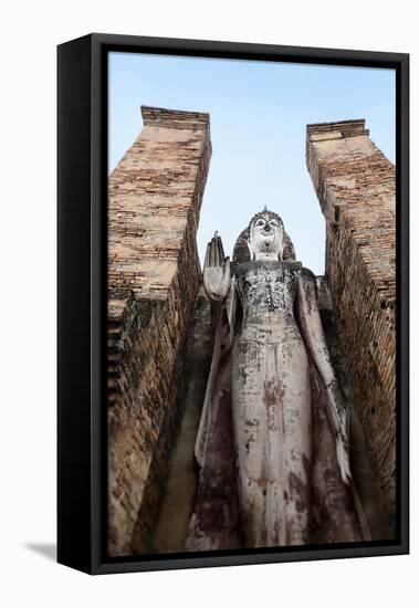 Standing Buddha, Wat Mahathat, Sukhothai Historical Park, UNESCO World Heritage Site, Thailand-Alex Robinson-Framed Stretched Canvas